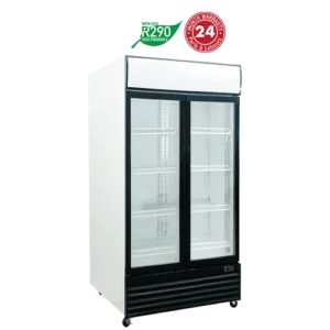 Exquisite DC1000P Two Glass Doors Upright Display Refrigerators - Image 1