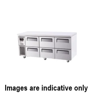 Turbo Air KUR18-2D-6-N - 6 Drawer Undercounter Fridge - Image 1