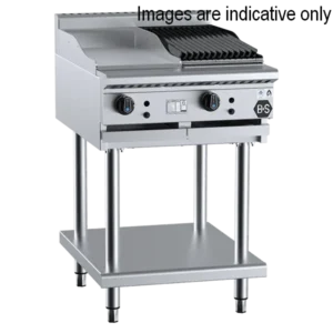 B+S Black BT-GRP3-CBR3 - Combination 300mm Grill Plate & 300mm Char Broiler - Image 1