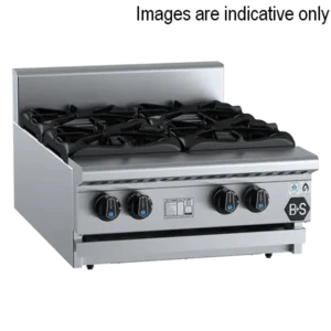 B+S Black BT-SB4BM - Four Burner Boiling Top Bench Mounted - Image 1